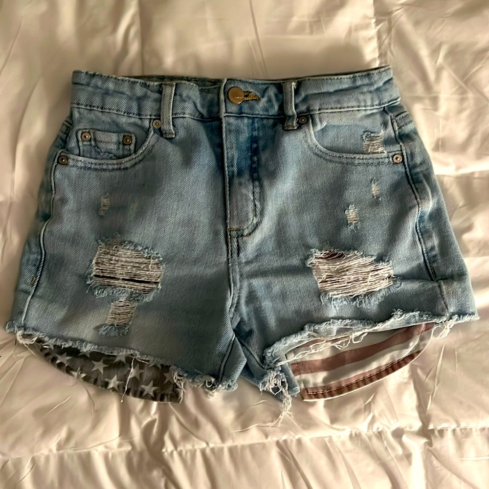 TRACTR USA GIRLS BLUE JEAN SHORTS